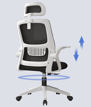 Silla de Escritorio Ejecutiva Bologna Blanco Con Negro 4 Silla de Escritorio Ejecutiva Bologna Blanco Con Negro - Imagen 4