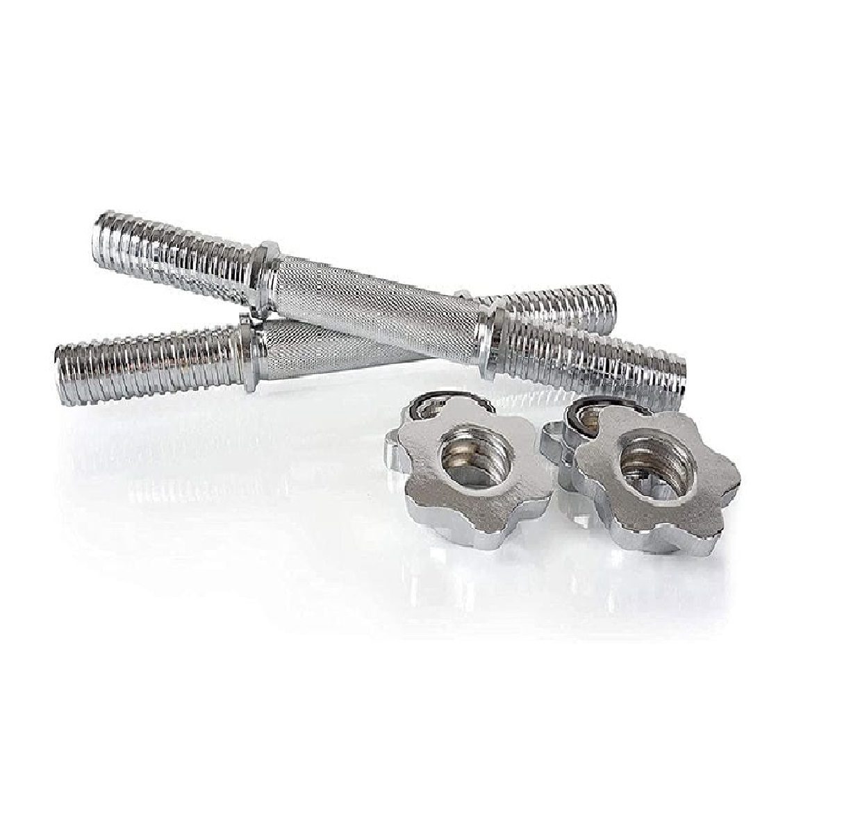 Par Barras Mancuernas Cromadas para Discos 35 cm 3 Par Barras Mancuernas Cromadas para Discos 35 cm - Imagen 3