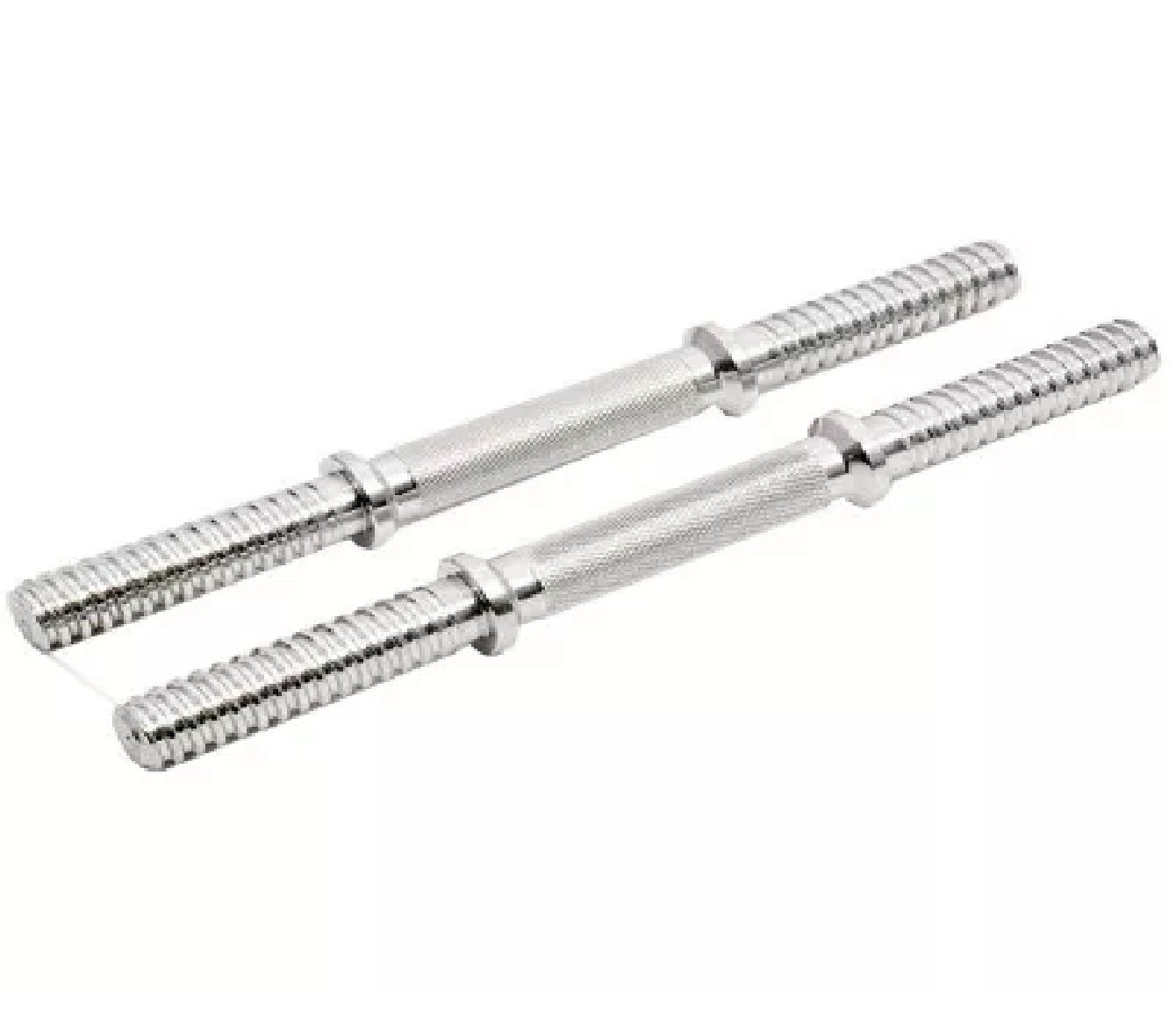 Par Barras Mancuernas Cromadas para Discos 35 cm 4 Par Barras Mancuernas Cromadas para Discos 35 cm - Imagen 4