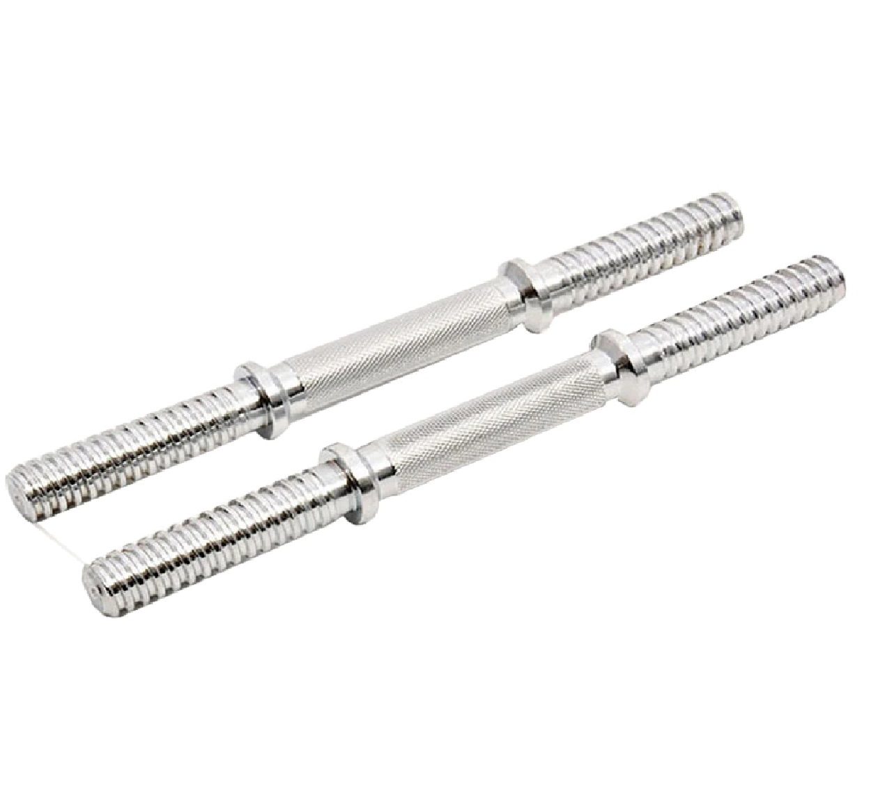 Par Barras Mancuernas Cromadas para Discos 35 cm 5 Par Barras Mancuernas Cromadas para Discos 35 cm - Imagen 5