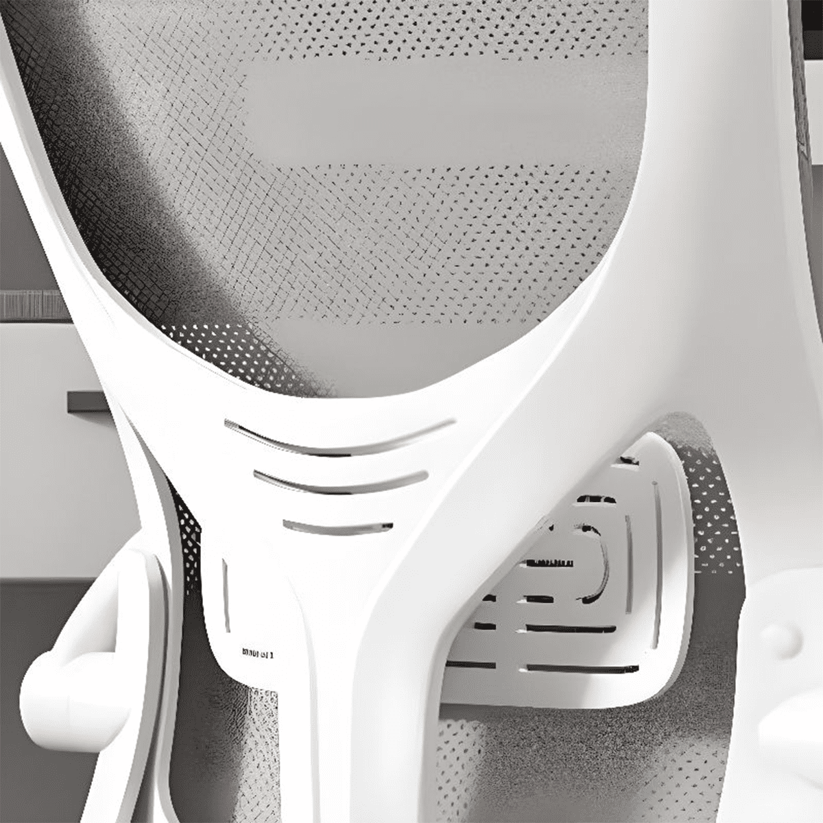 Silla De Escritorio Ejecutiva Con Brazos En Tela Color Blanca Con Gris 6 Silla De Escritorio Ejecutiva Con Brazos En Tela Color Blanca Con Gris - Imagen 6