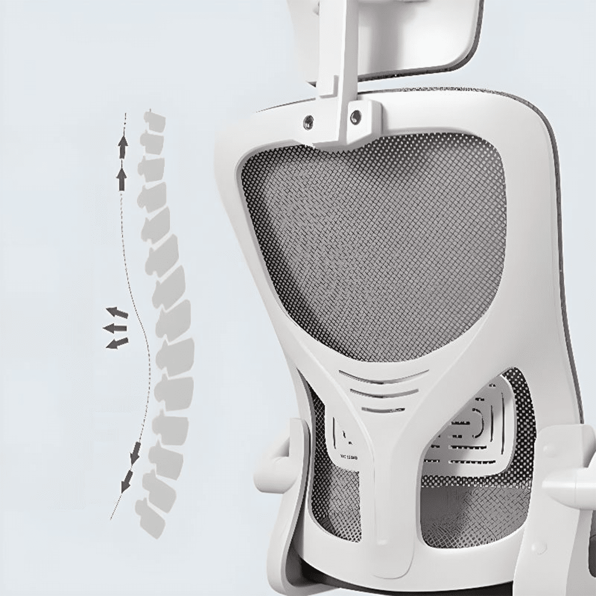 Silla De Escritorio Ejecutiva Con Brazos En Tela Color Blanca Con Gris 7 Silla De Escritorio Ejecutiva Con Brazos En Tela Color Blanca Con Gris - Imagen 7