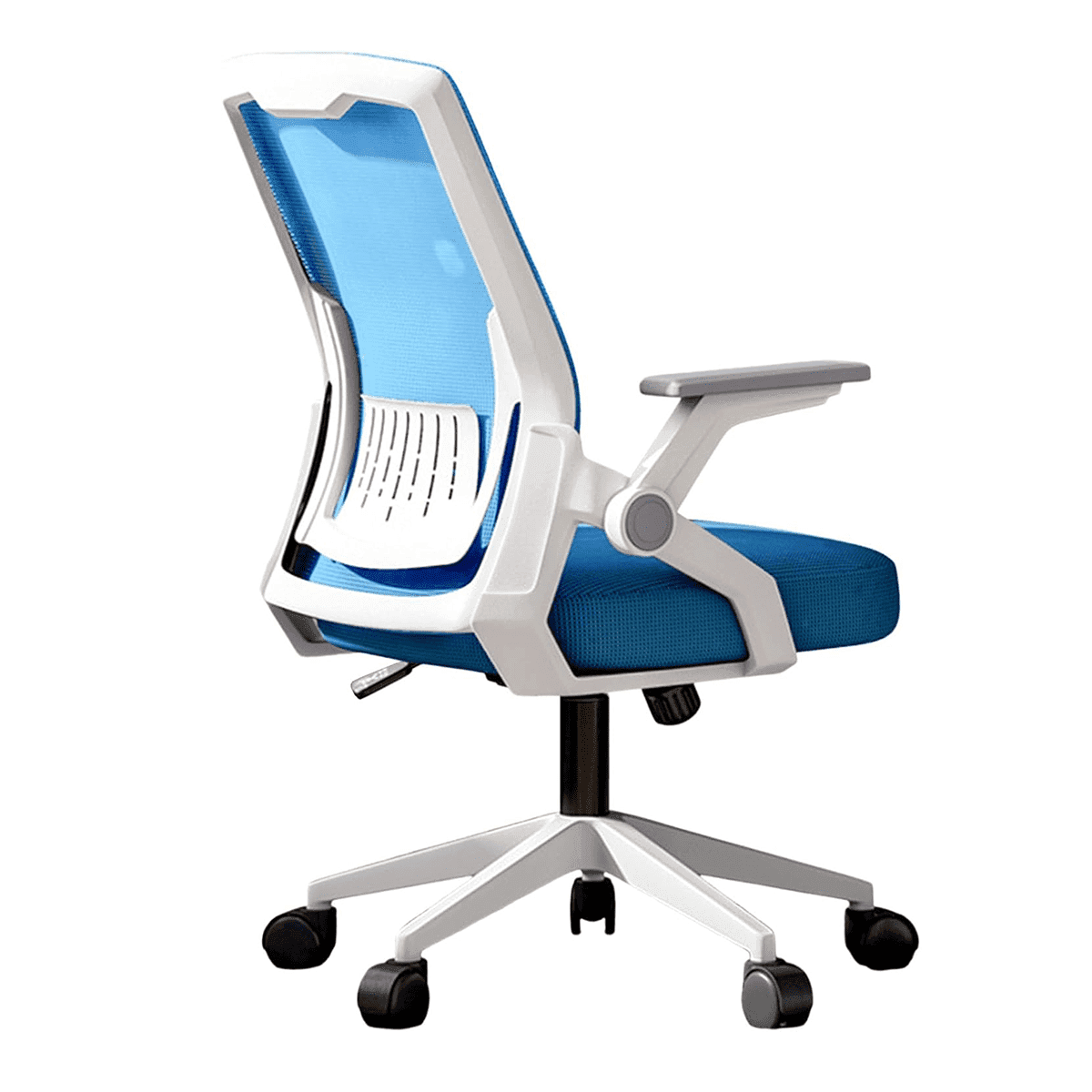 Silla de escritorio ejecutiva baggio Blanca con Azul 2 Silla de escritorio ejecutiva baggio Blanca con Azul