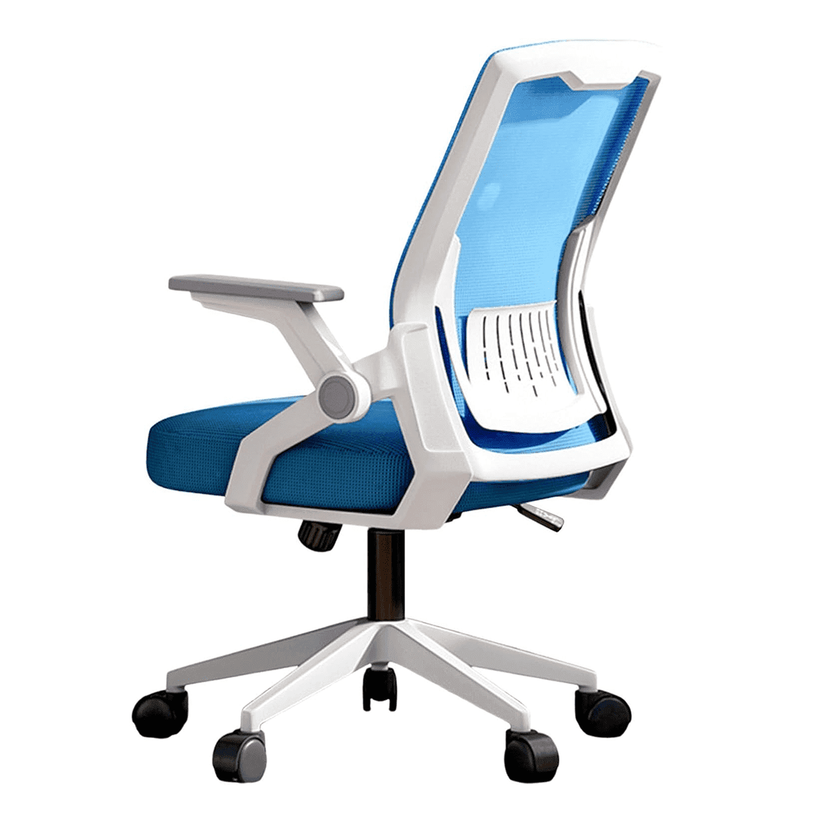 Silla de escritorio ejecutiva baggio Blanca con Azul 3 Silla de escritorio ejecutiva baggio Blanca con Azul - Imagen 3
