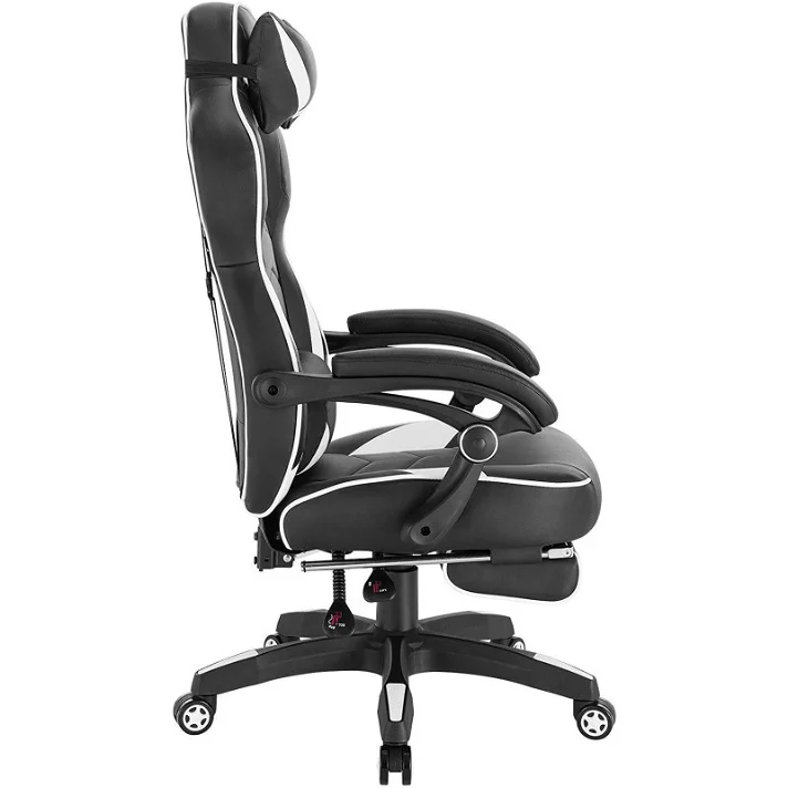 Silla Gamer Gold Negro con Blanco 4 Silla Gamer Gold Negro con Blanco - Imagen 4