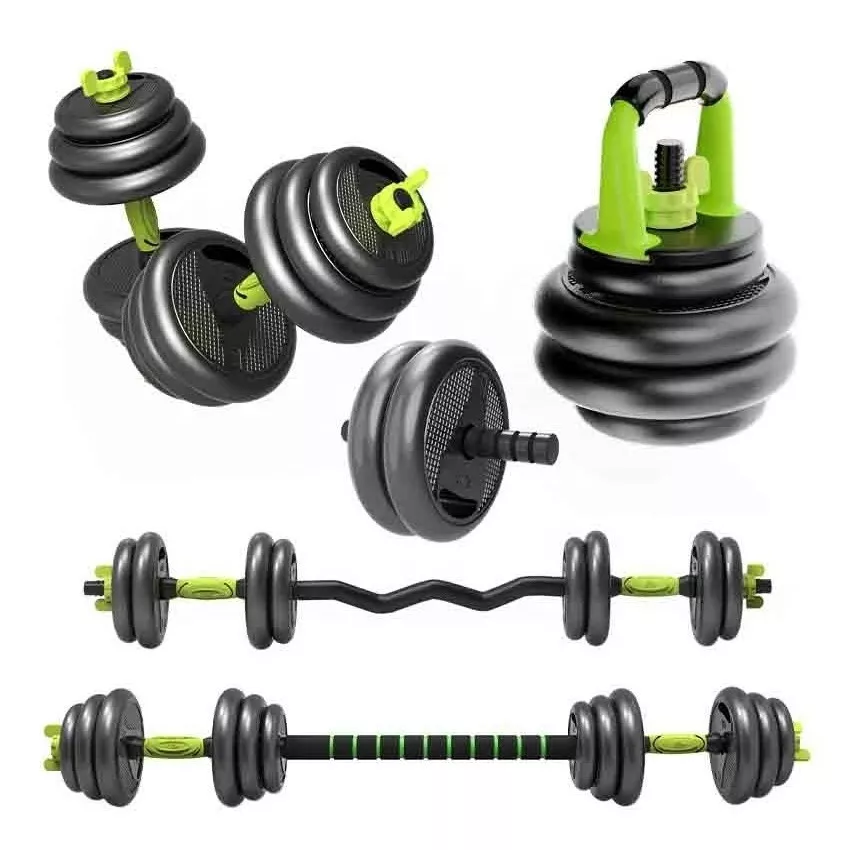 Kit pesas y discos con barra curva 1 Kit pesas y discos con barra curva
