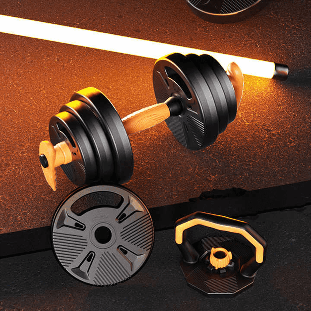 Kit pesas y discos con barra curva 40 kilos 9 Kit pesas y discos con barra curva 40 kilos - Imagen 9
