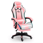 Silla Gamer RGB Iluminación LED Rosada