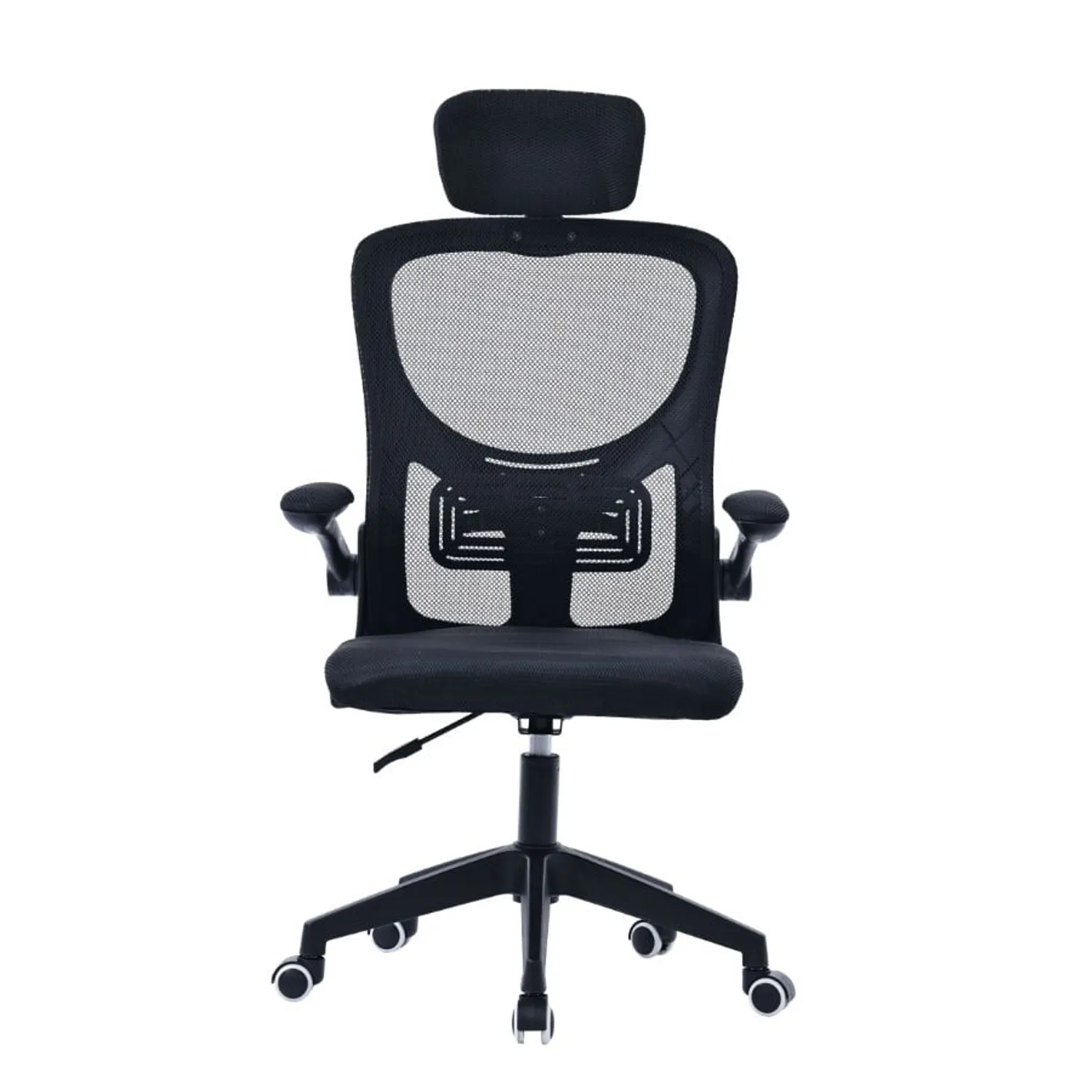 Silla de escritorio ejecutiva con brazos en tela Negro 2 Silla de escritorio ejecutiva con brazos en tela Negro - Imagen 2