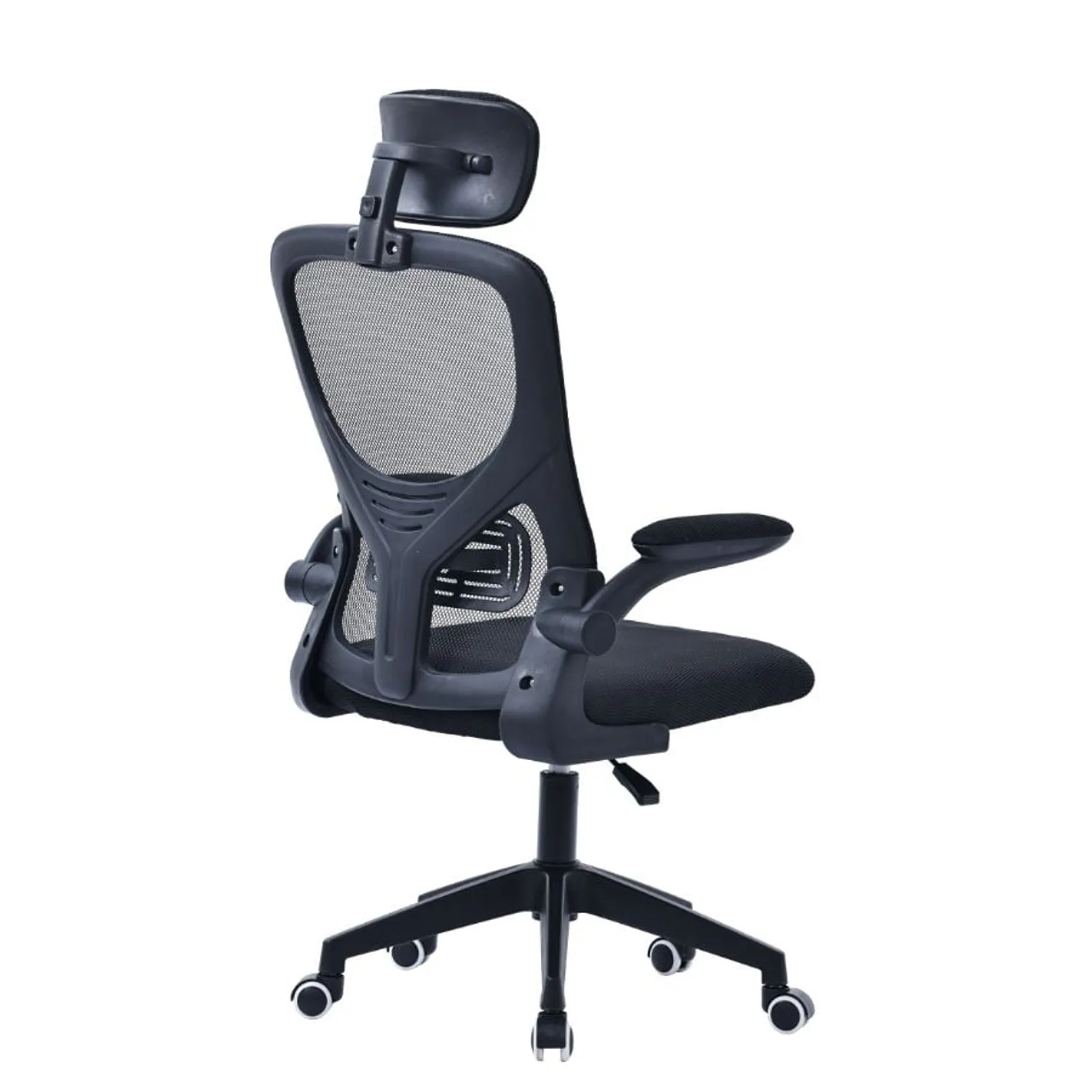 Silla de escritorio ejecutiva con brazos en tela Negro 4 Silla de escritorio ejecutiva con brazos en tela Negro - Imagen 4